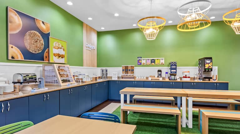 Complimentary breakfast area