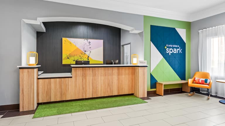 Welcoming Spark by Hilton lobby